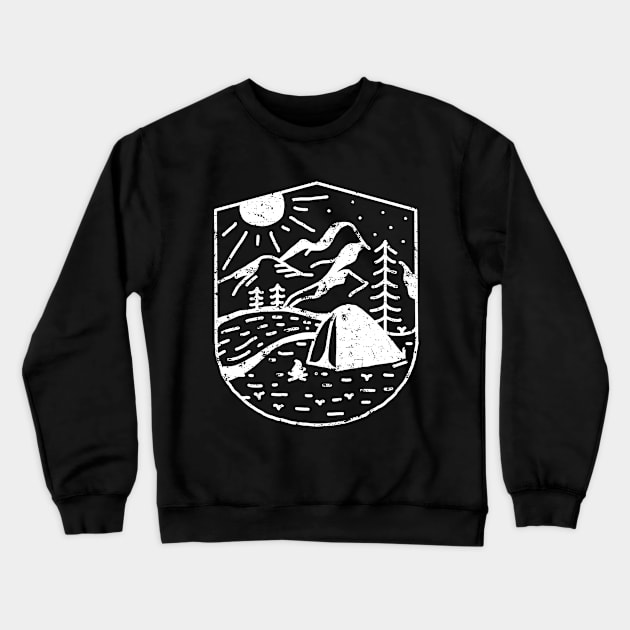 Simple Campsite Crewneck Sweatshirt by VEKTORKITA